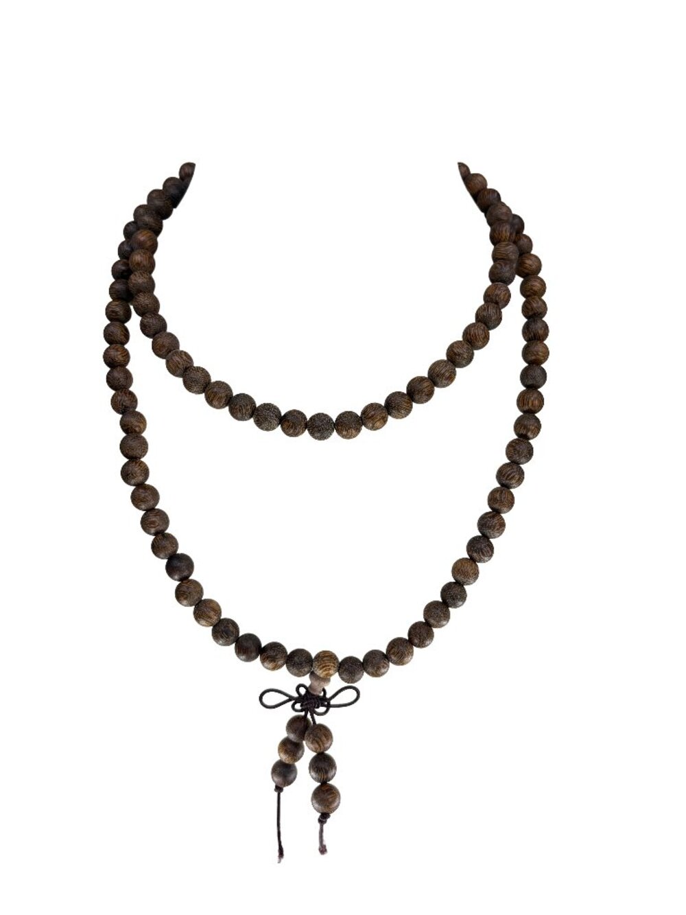 Dark Agarwood Wood Mala Prayer 108 Beads Bracelet Necklace 8mm 30.5g